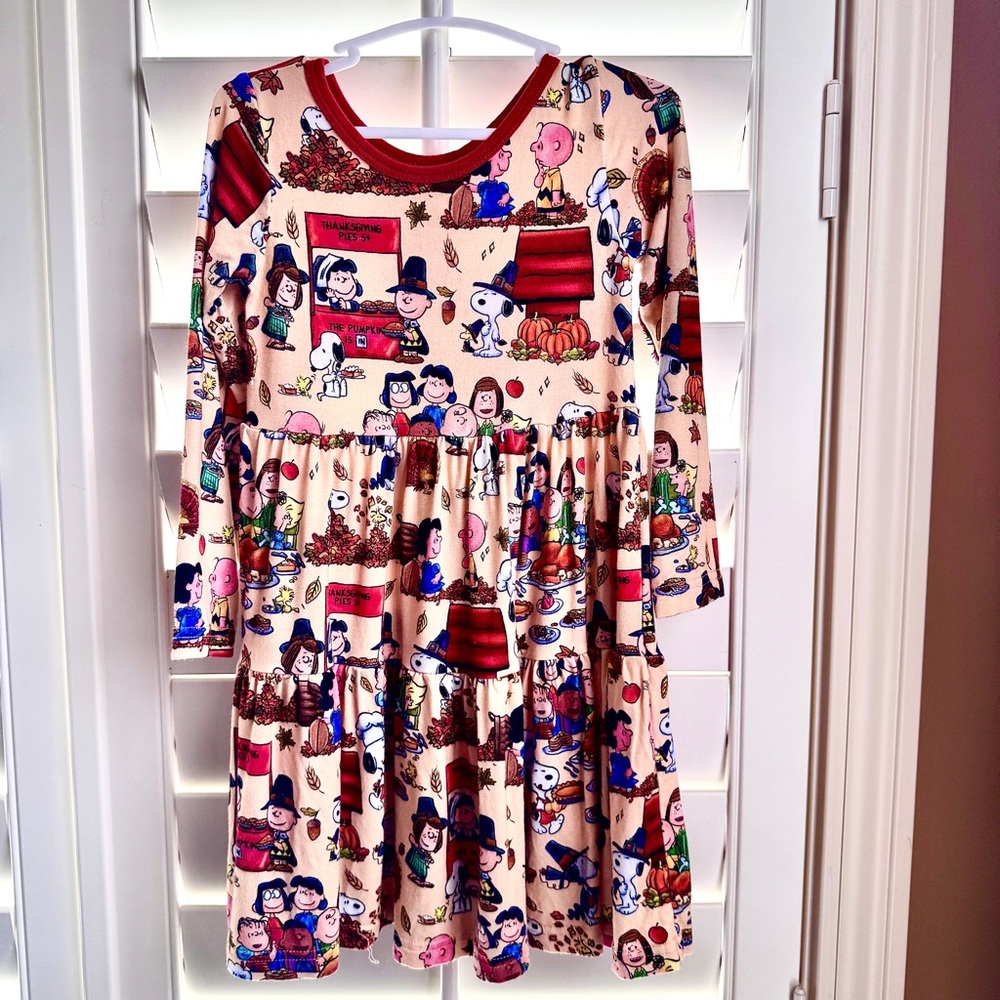 Showstoppers 3T Bamboo Dress Peanuts‎ Snoopy Thanksgiving Charlie Brown Fall